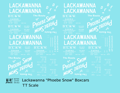 Delaware, Lackawanna and Western 40 / 50 Ft Boxcar White Phoebe Snow