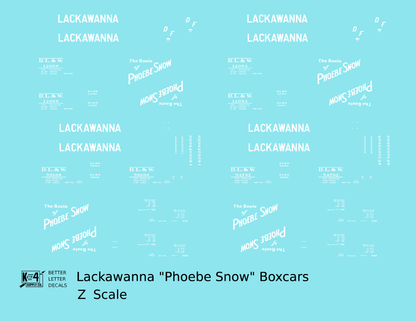 Delaware, Lackawanna and Western 40 / 50 Ft Boxcar White Phoebe Snow