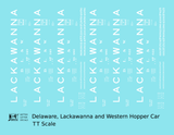Delaware, Lackawanna and Western 10-Panel Twin Hopper White Big Lackawanna