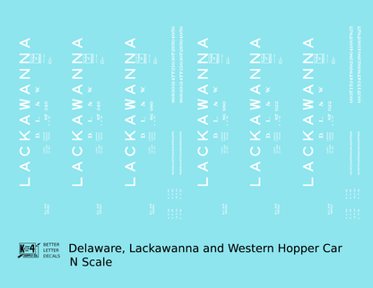 Delaware, Lackawanna and Western 10-Panel Twin Hopper White Big Lackawanna