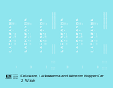 Delaware, Lackawanna and Western 10-Panel Twin Hopper White Big Lackawanna