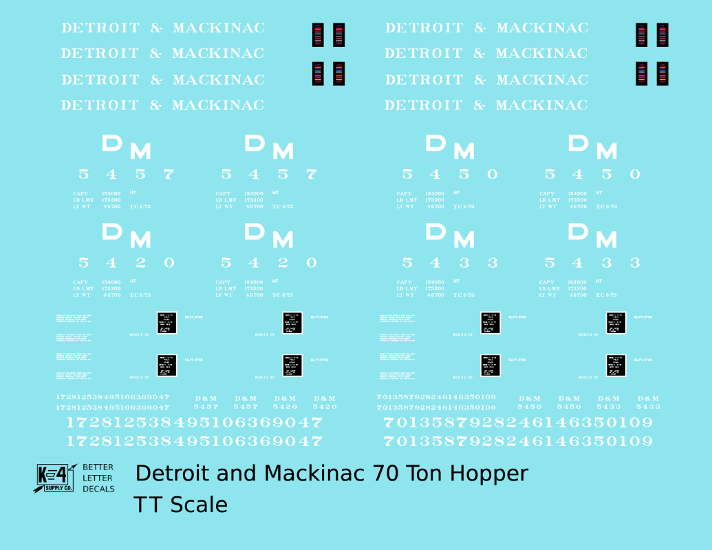 Detroit and Mackinac Triple Hopper White