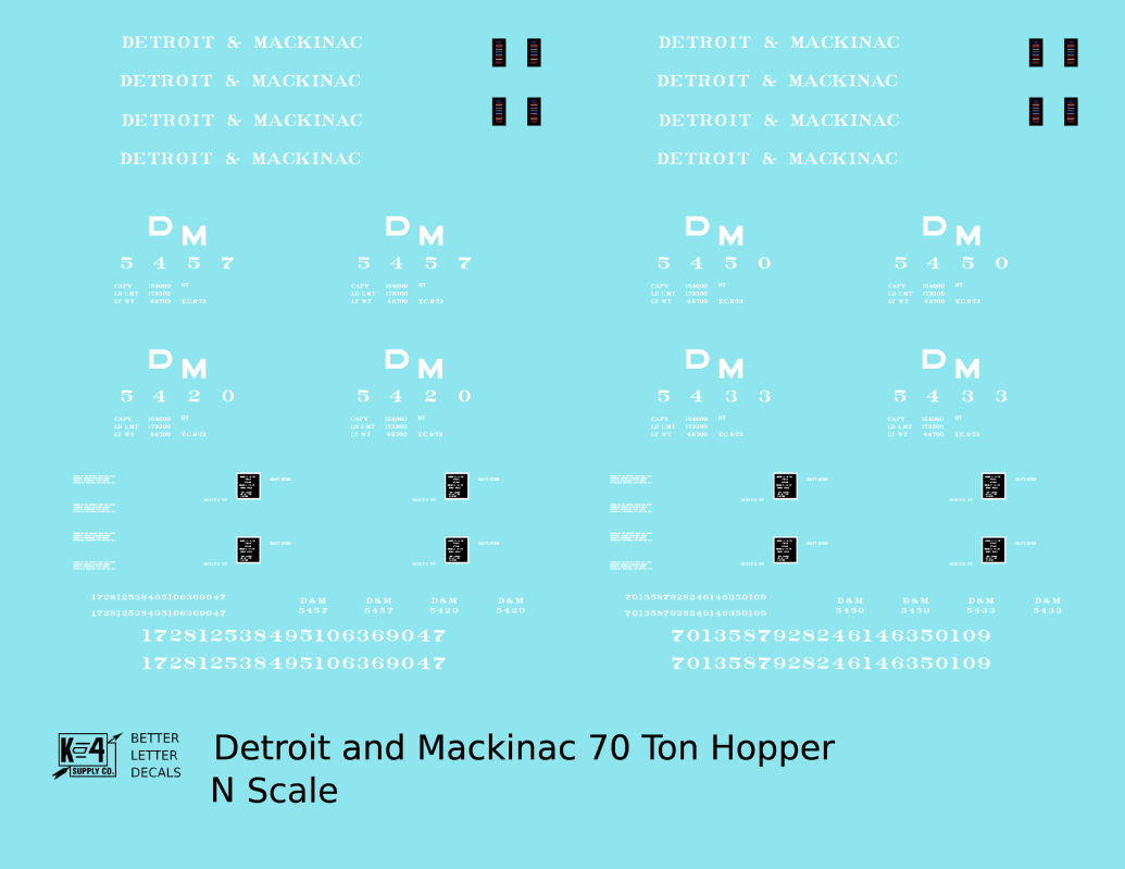 Detroit and Mackinac Triple Hopper White