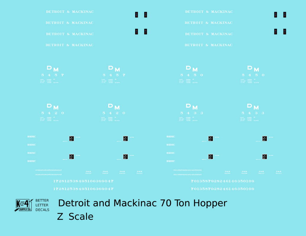 Detroit and Mackinac Triple Hopper White