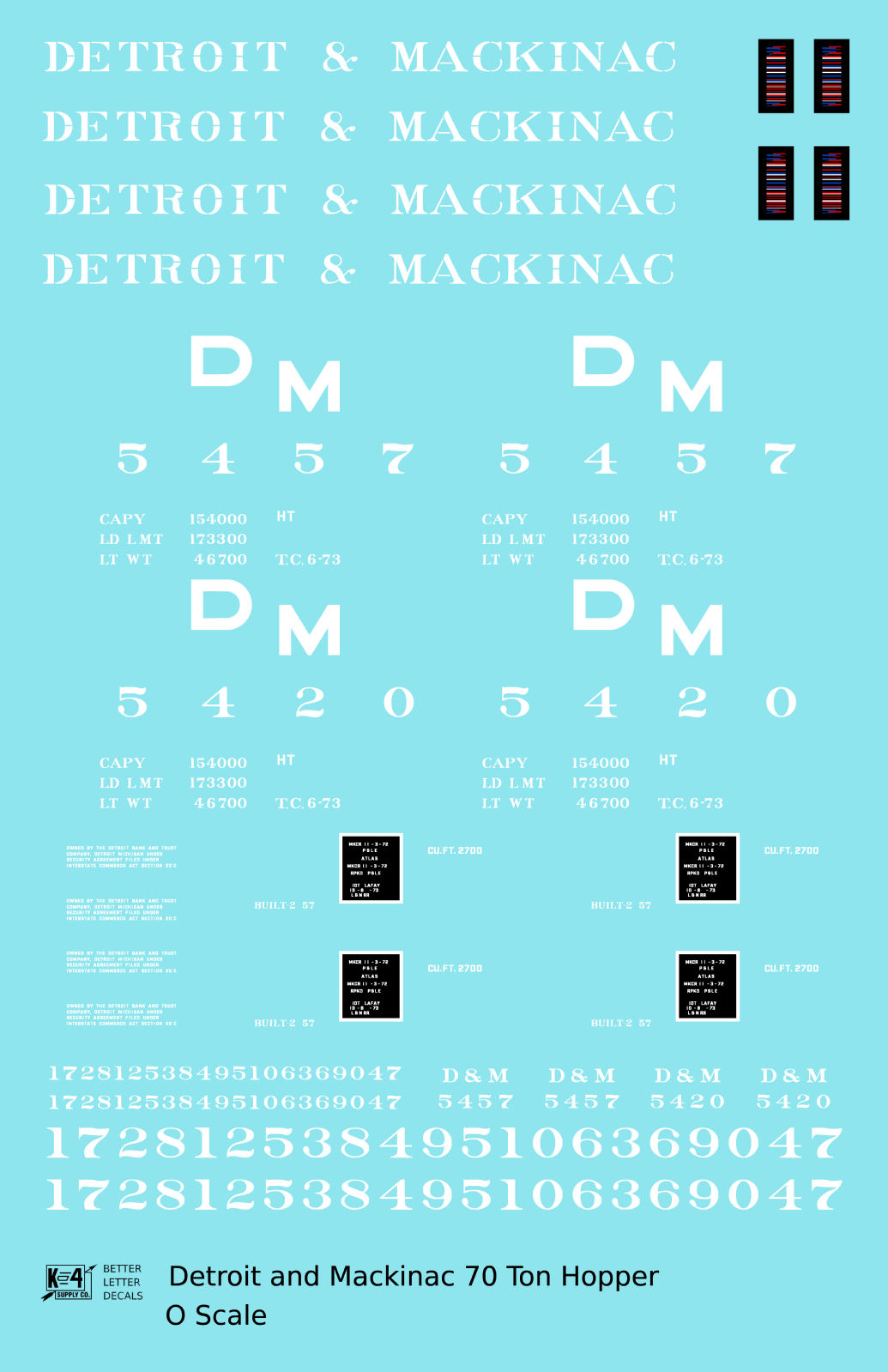 Detroit and Mackinac Triple Hopper White