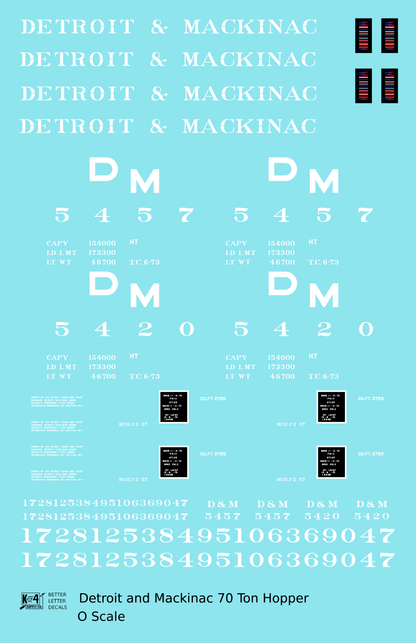 Detroit and Mackinac Triple Hopper White