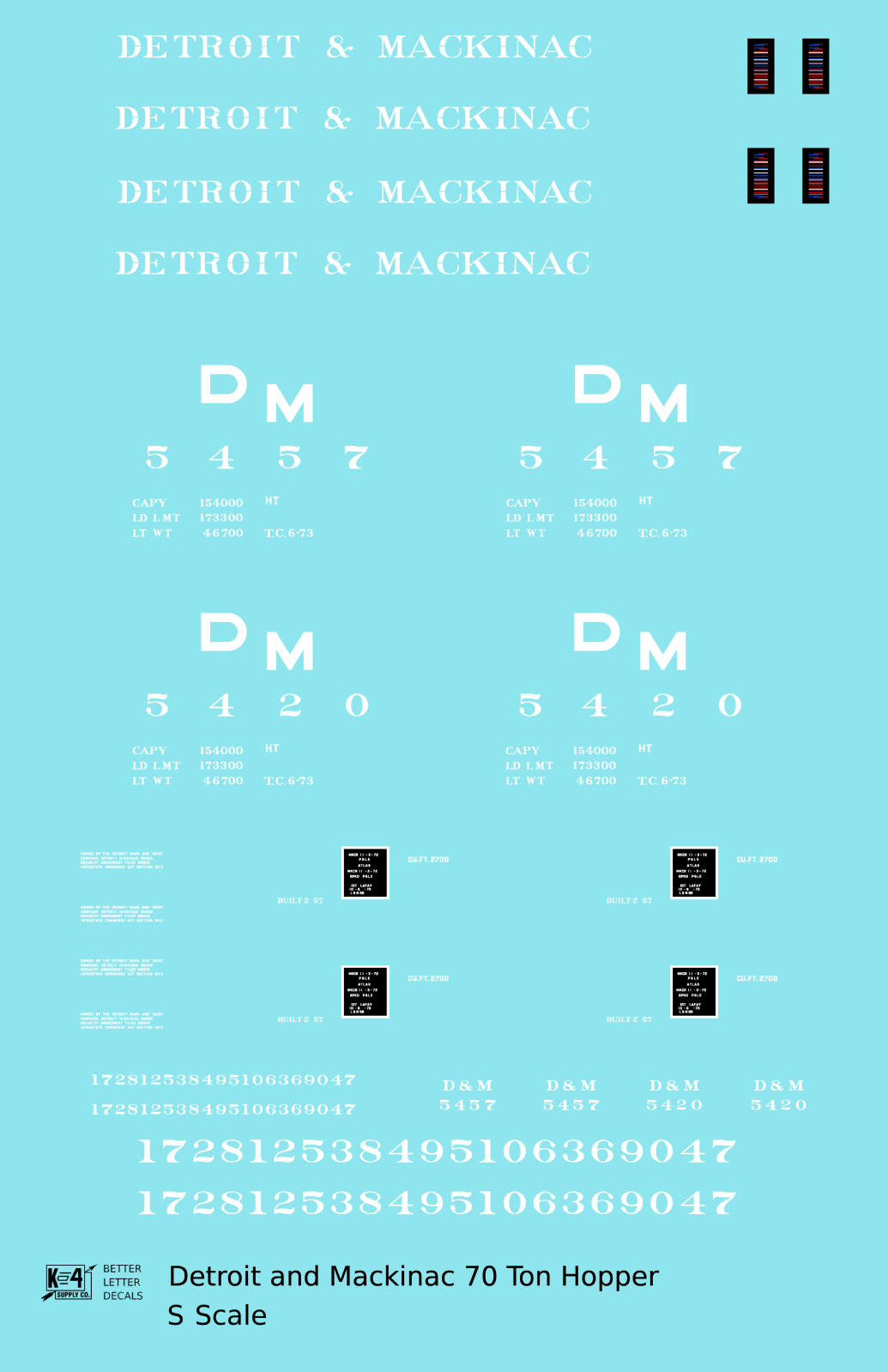 Detroit and Mackinac Triple Hopper White
