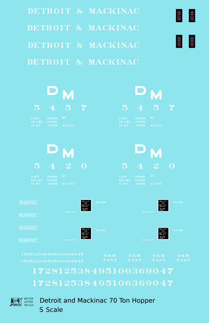 Detroit and Mackinac Triple Hopper White