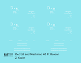 Detroit & Mackinac 40 Ft Boxcar White