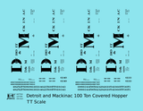 Detroit and Mackinac 100 Ton Covered Hopper Black