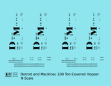 Detroit and Mackinac 100 Ton Covered Hopper Black