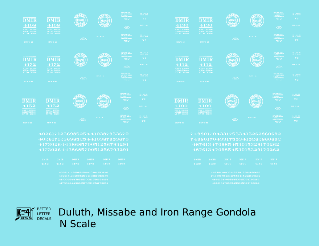 Duluth, Missabe and Iron Range 40 Ft Gondola White DMIR