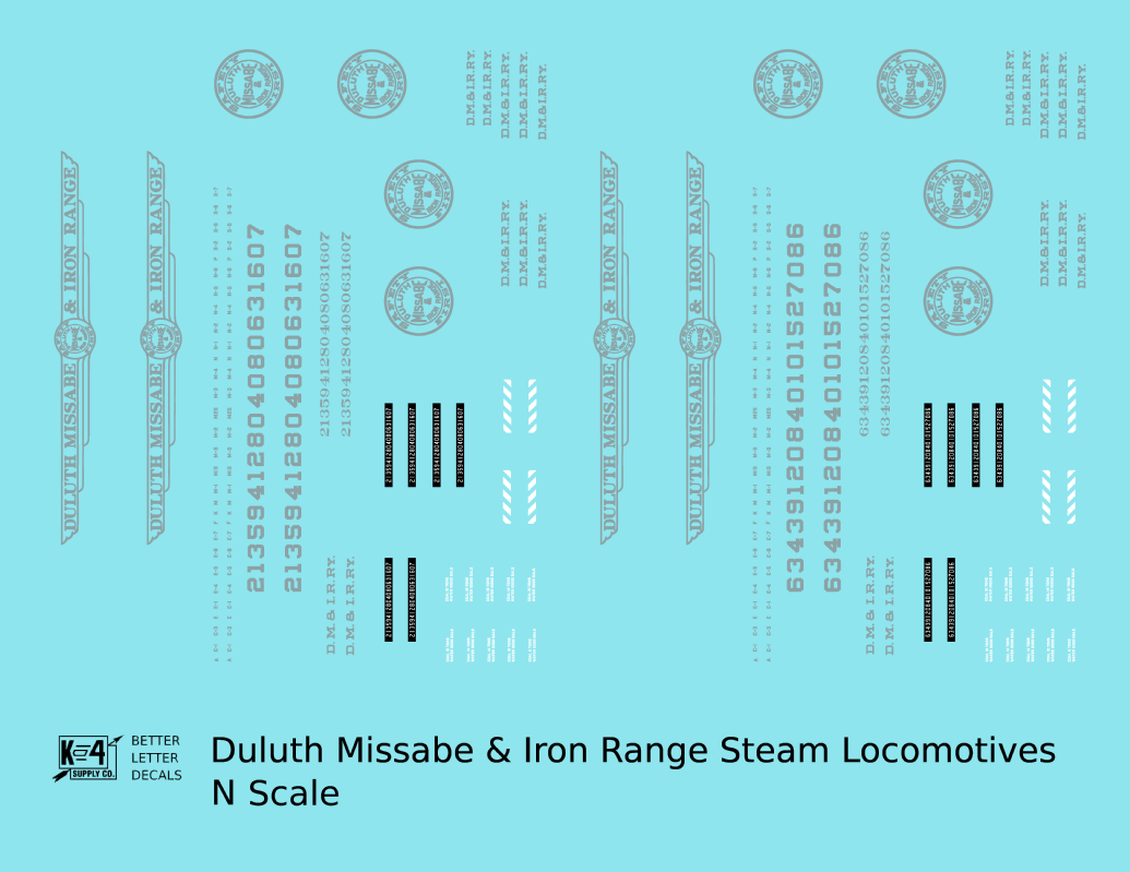 Duluth, Missabe and Iron Range Steam Locomotive Silver