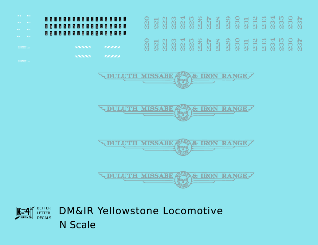 Duluth, Missabe and Iron Range Yellowstone Steam Locomotive Silver