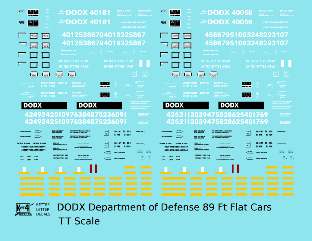 Department Of Defense Army DODX Flat Car 