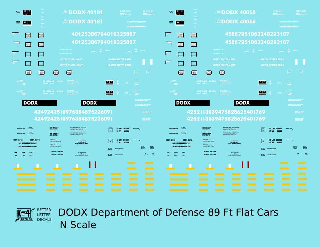 Department Of Defense Army DODX Flat Car 