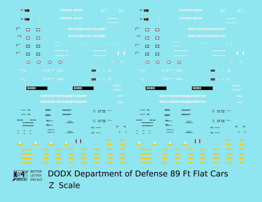 Department Of Defense Army DODX Flat Car 