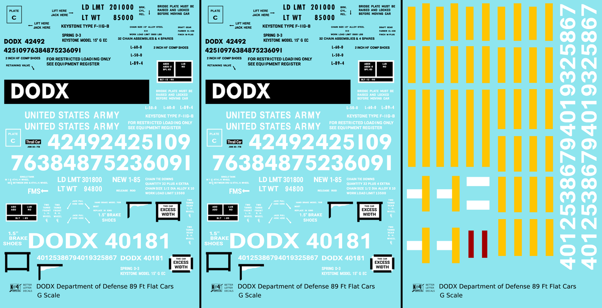 Department Of Defense Army DODX Flat Car 