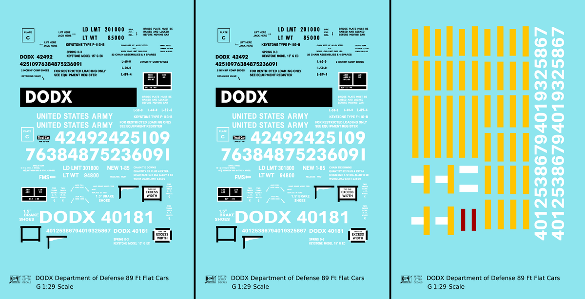 Department Of Defense Army DODX Flat Car 