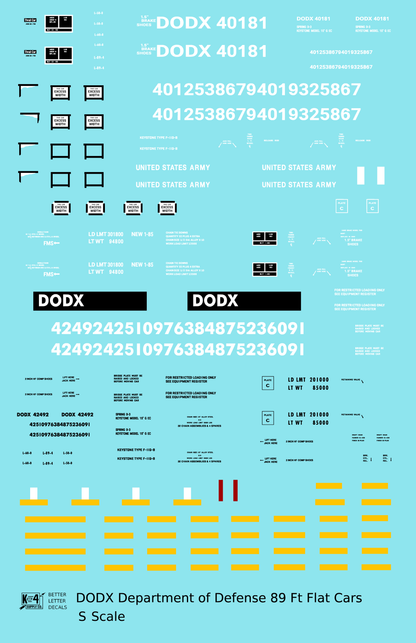 Department Of Defense Army DODX Flat Car 