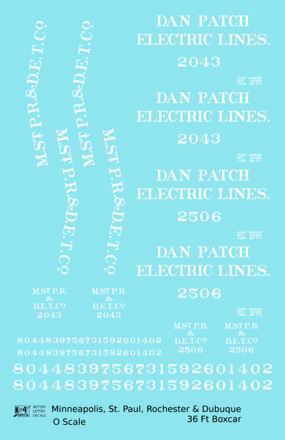 Dan Patch Electric Lines 36 Ft Wood Boxcar White MNS Minnesota