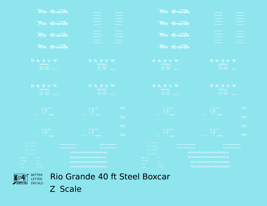 Rio Grande 40 Ft Steel Boxcar White