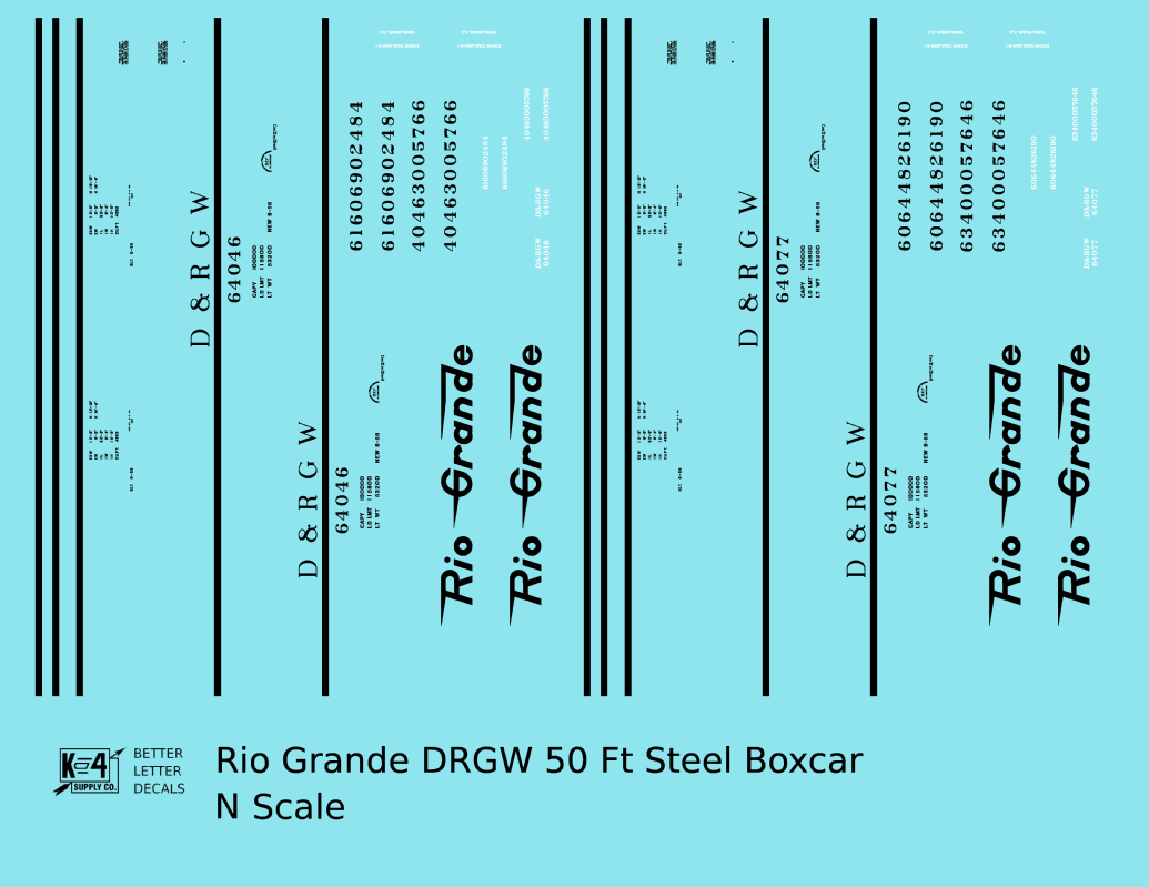 Rio Grande 50 Ft Steel Boxcar Black