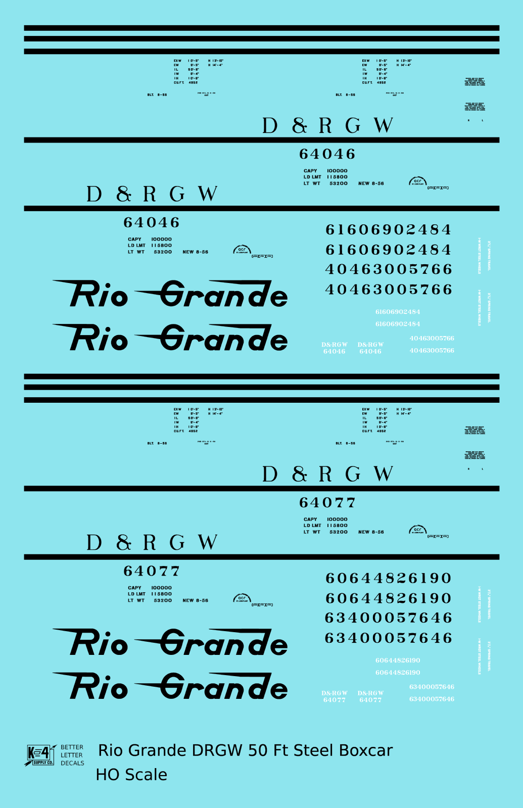 Rio Grande 50 Ft Steel Boxcar Black
