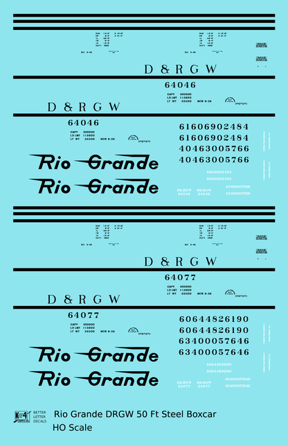 Rio Grande 50 Ft Steel Boxcar Black