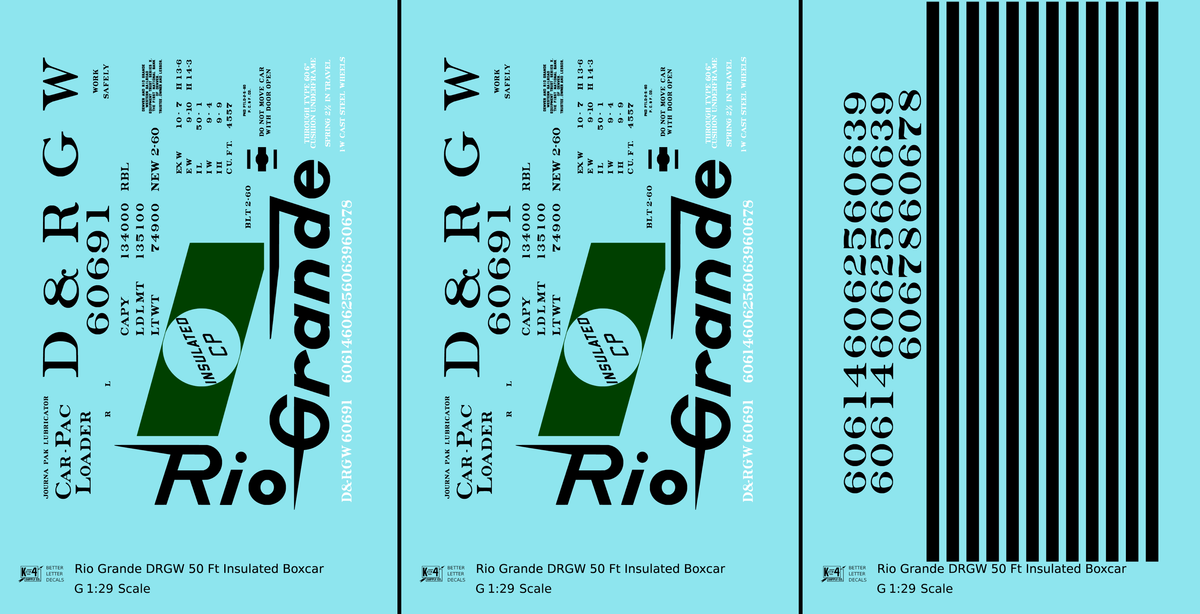 Rio Grande 50 Ft Plug Door Boxcar Black