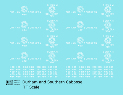 Durham and Southern Caboose White