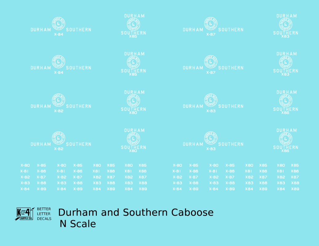 Durham and Southern Caboose White