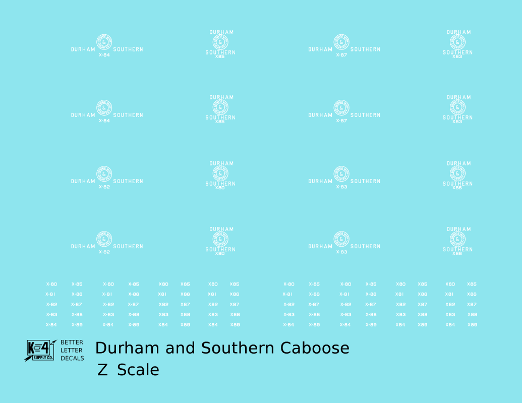 Durham and Southern Caboose White