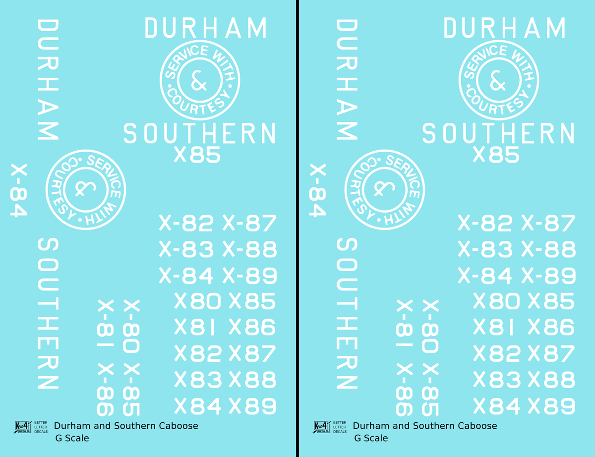 Durham and Southern Caboose White