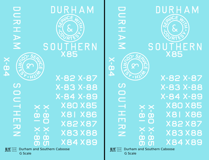 Durham and Southern Caboose White