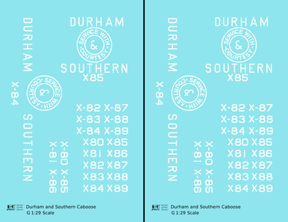 Durham and Southern Caboose White