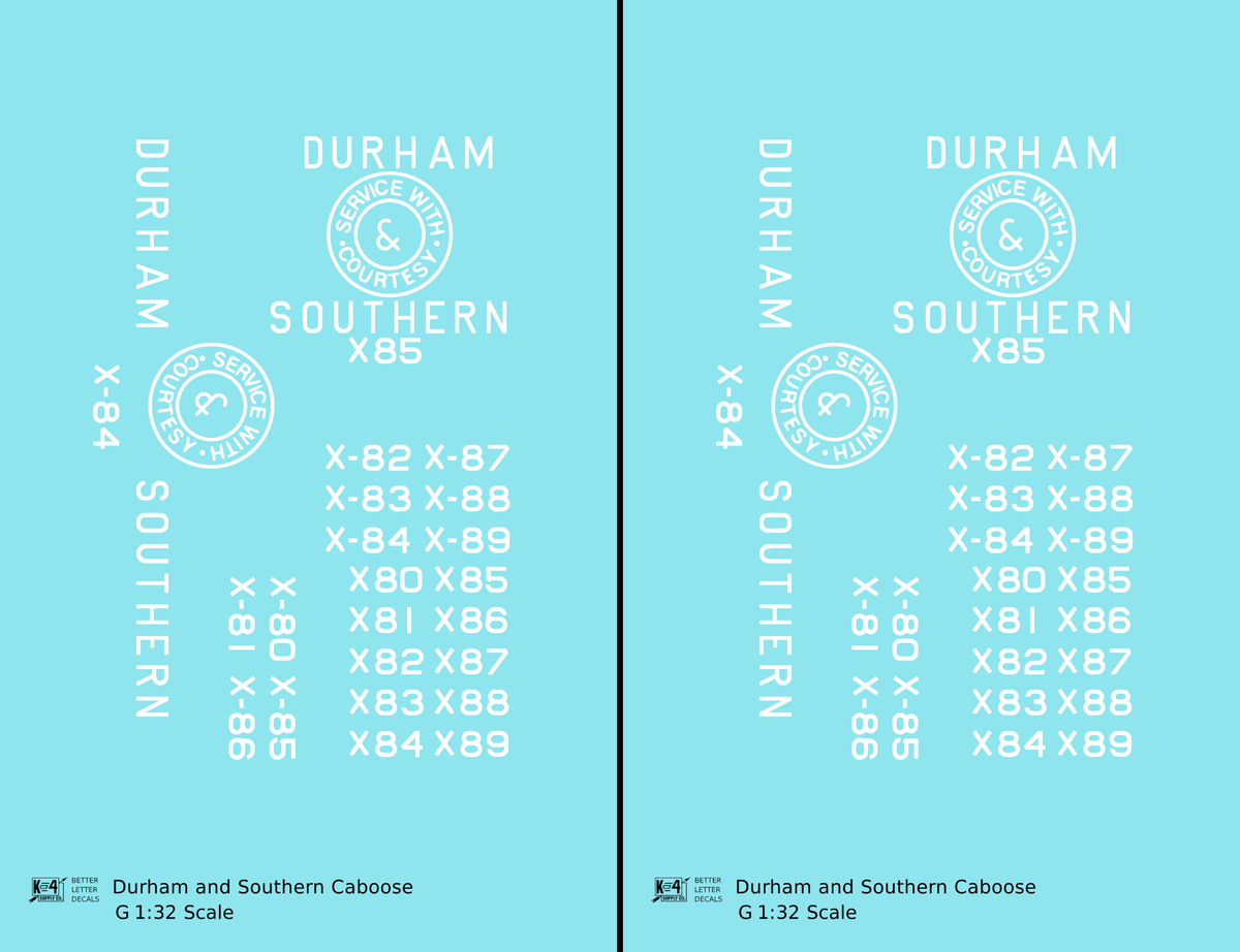 Durham and Southern Caboose White
