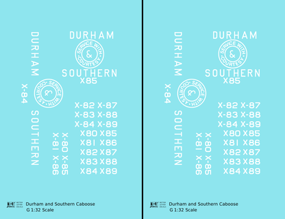 Durham and Southern Caboose White