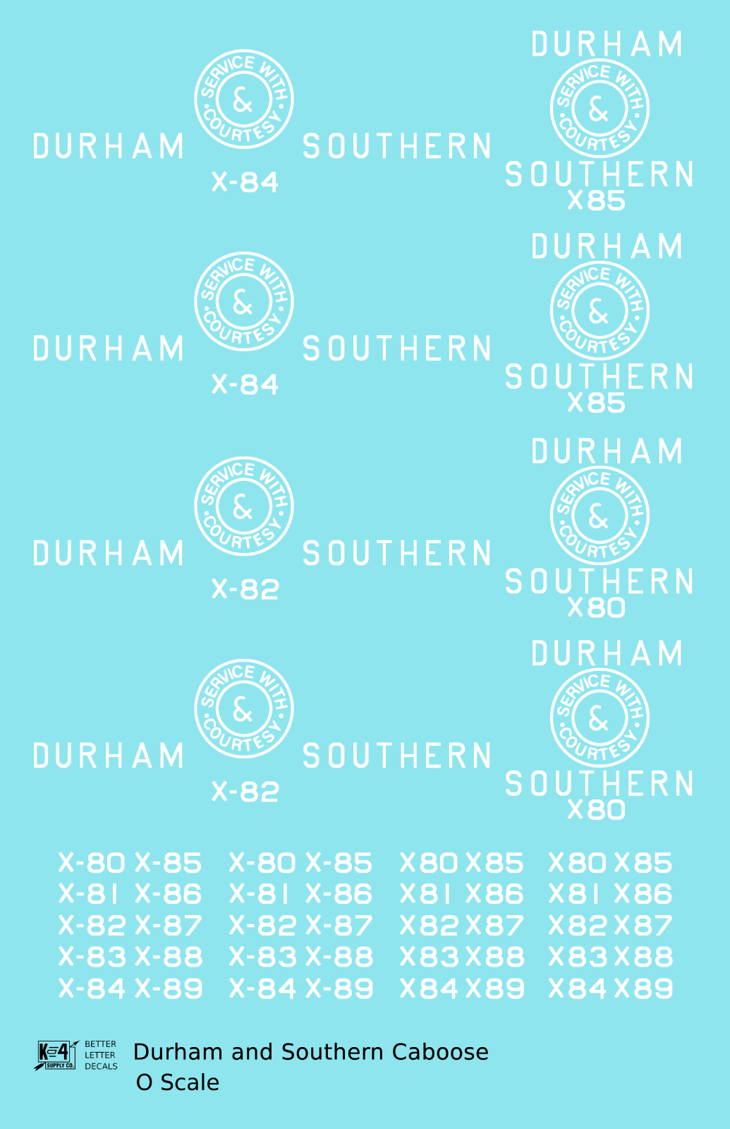 Durham and Southern Caboose White