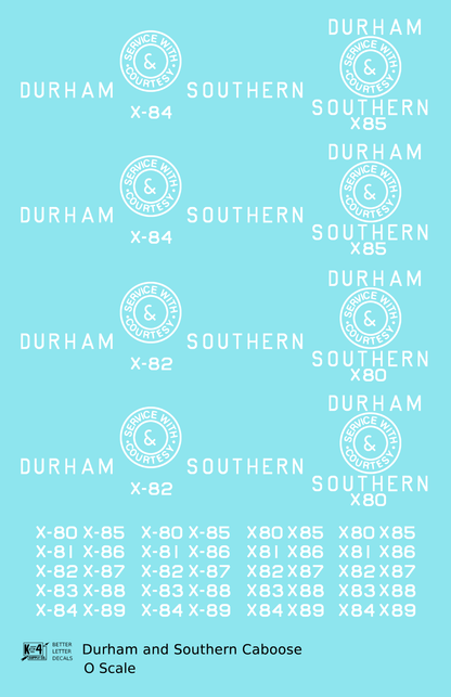Durham and Southern Caboose White