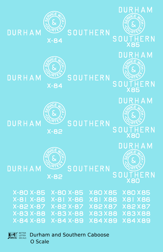 Durham and Southern Caboose White