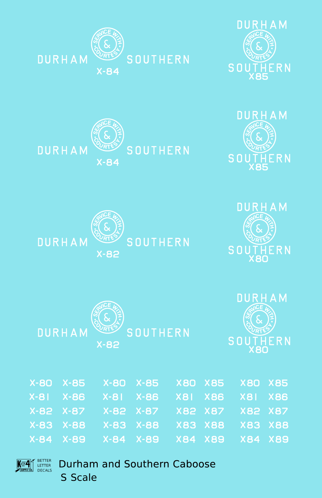 Durham and Southern Caboose White