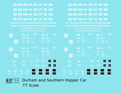 Durham and Southern Triple Bay Hopper Car White