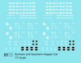 Durham and Southern Triple Bay Hopper Car White