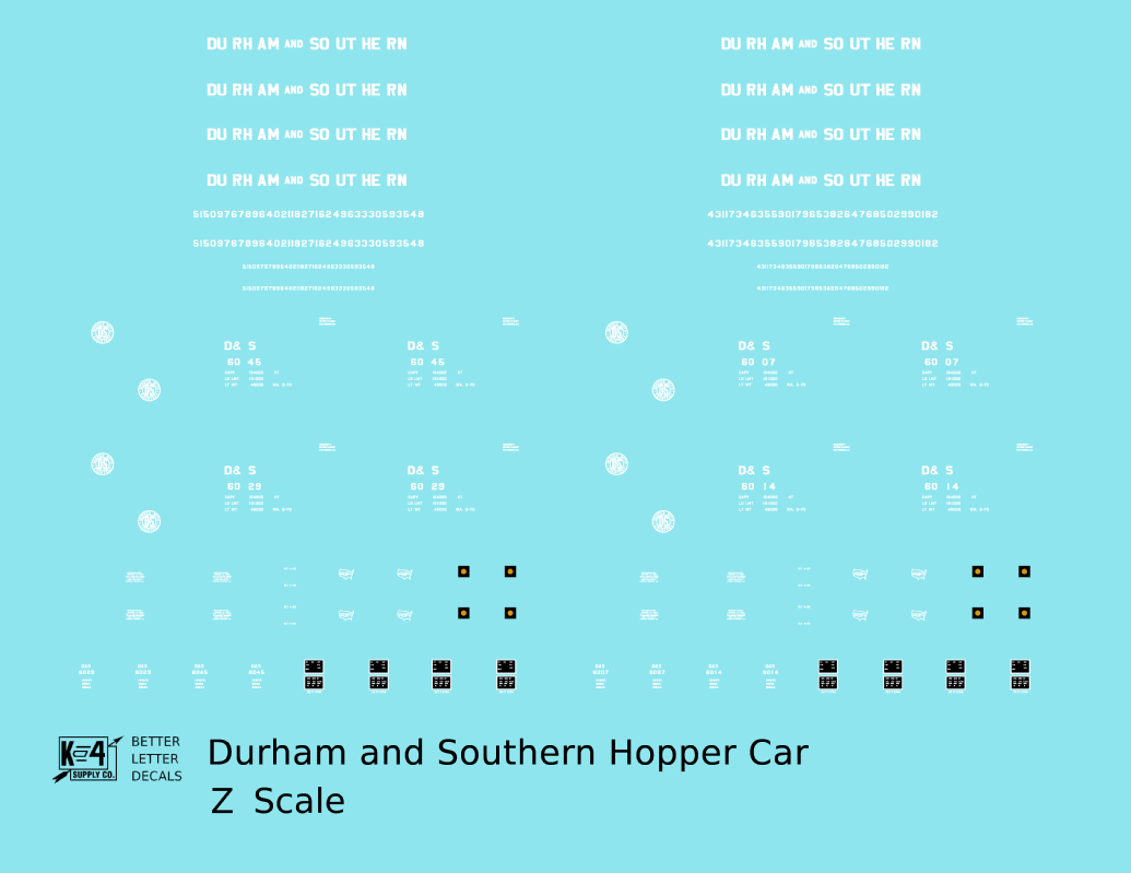 Durham and Southern Triple Bay Hopper Car White