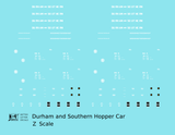 Durham and Southern Triple Bay Hopper Car White