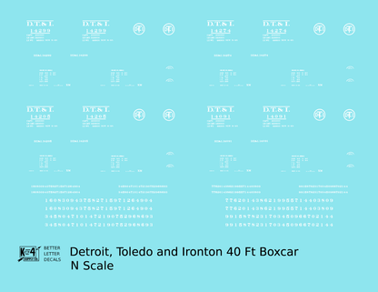 Detroit, Toledo and Ironton 40 Ft Boxcar White DT&I