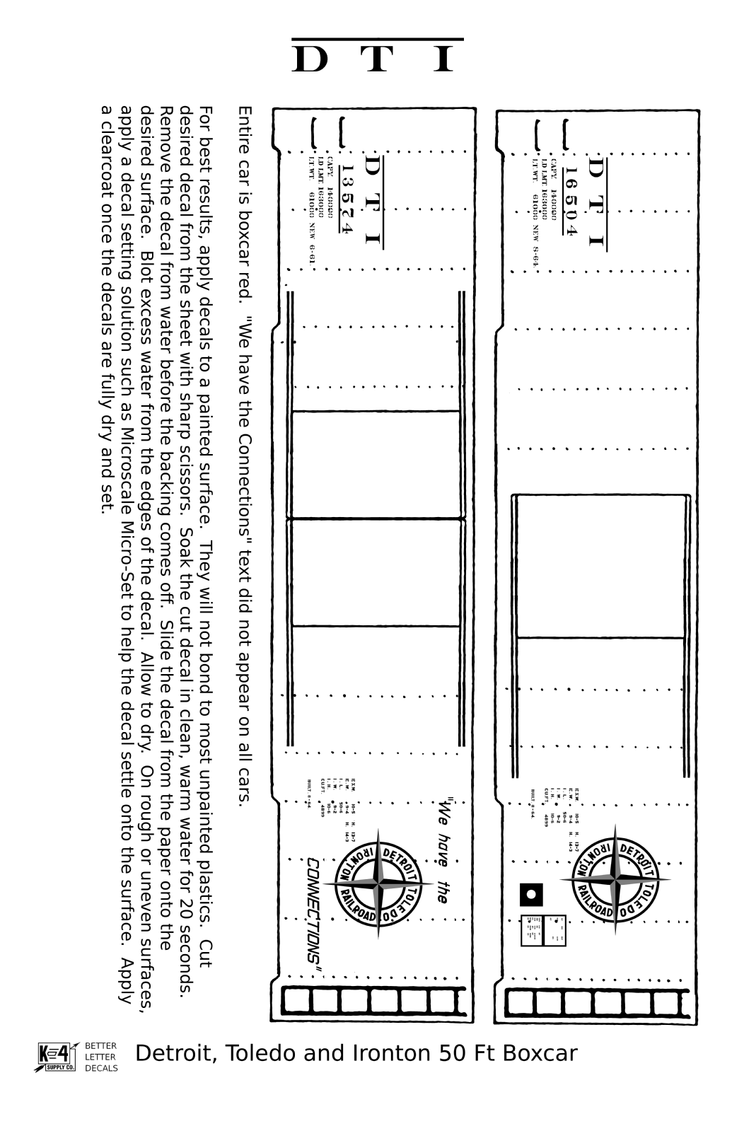 Detroit, Toledo and Ironton 50 Ft Boxcar White DT&I