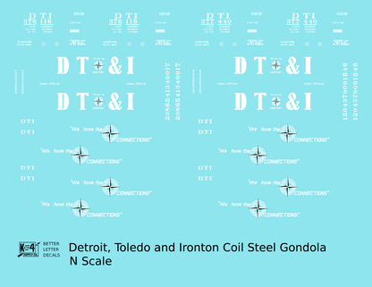 Detroit, Toledo and Ironton Coil Steel Gondola White DT&I