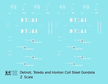 Detroit, Toledo and Ironton Coil Steel Gondola White DT&I